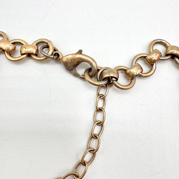 Simply Vera Vera Wang Jeweled Rhinestone Fall Color Floral Bib Necklace Signed - Picture 9 of 16